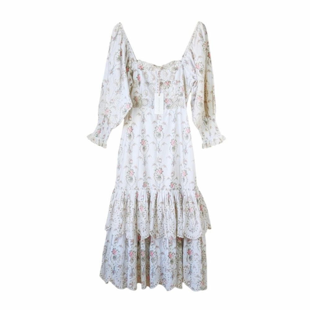 Loveshackfancy Cottage Floral Toulon Eyelet Dress NWT Sz 6 in Vanilla Ki… - Picture 6 of 16